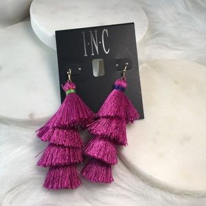 INC Gold-Tone Tiered Tassel Drop Earrings